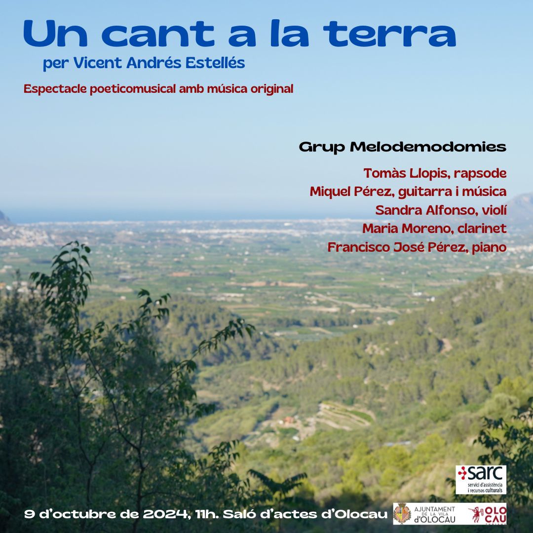 "Un cant a la terra" de Vicent Andrés Estellés (Melodemodomies)