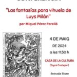 Conferència: "Les Fantasies per a vihuela de Lluís Milà"