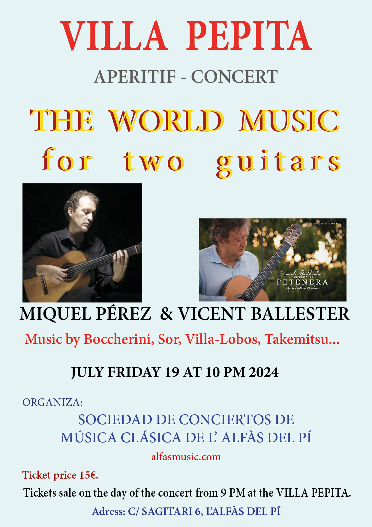 "Duo de guitarras" con Vicent Ballester